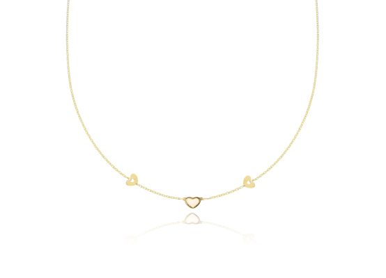 MOISS náhrdelník ze žlutého zlata SRDCE