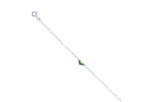 MOISS náramek z bílého zlata SRDCE