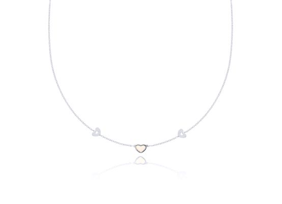 MOISS náhrdelník z bílého zlata SRDCE
