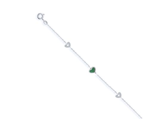 MOISS náramek z bílého zlata SRDCE