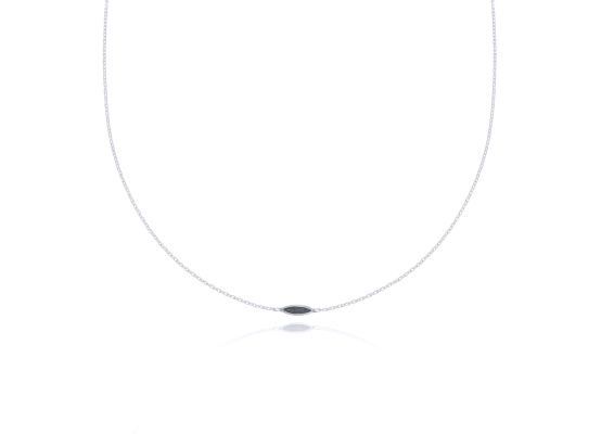 MOISS náhrdelník z bílého zlata ONYX