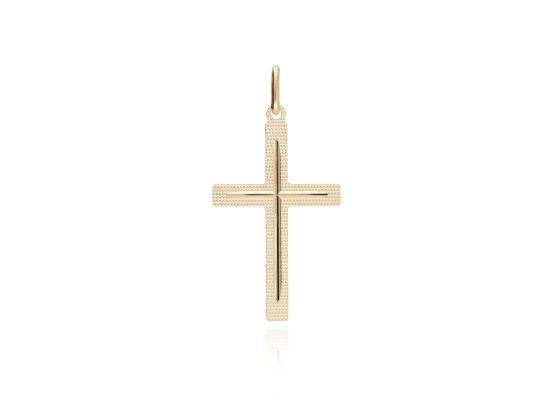 MOISS přívěsek ze žlutého zlata KŘÍŽEK