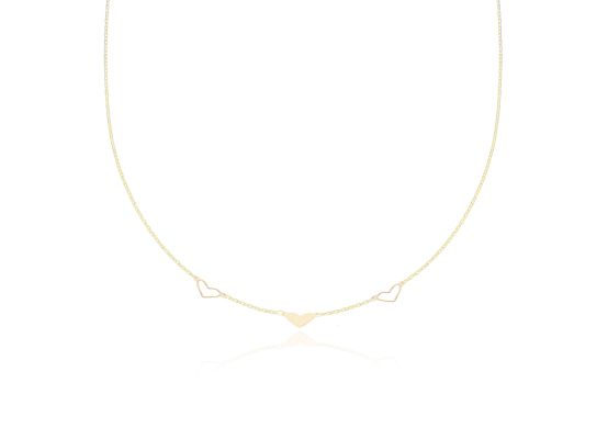 MOISS náhrdelník ze žlutého zlata SRDCE