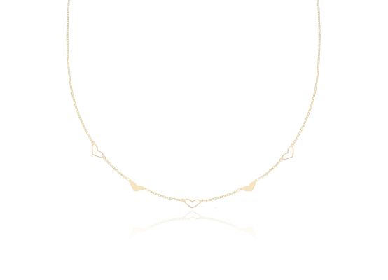 MOISS náhrdelník ze žlutého zlata SRDCE