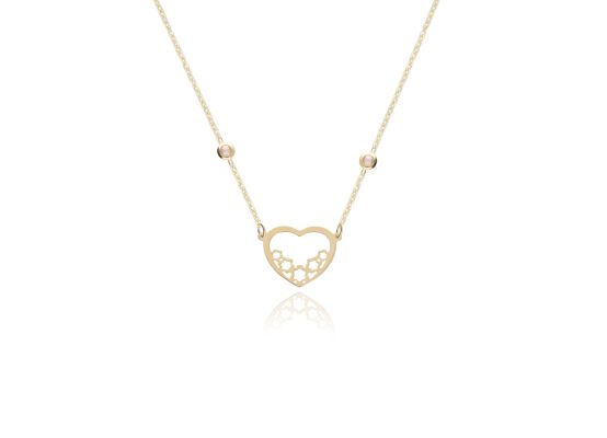 MOISS náhrdelník ze žlutého zlata SRDCE