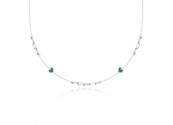 MOISS náhrdelník z bílého zlata SRDCE