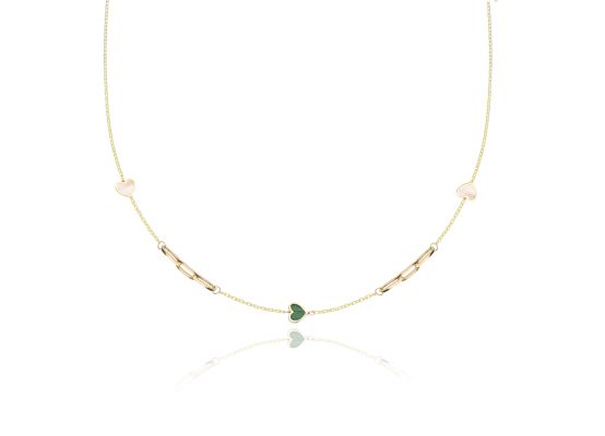 MOISS náhrdelník ze žlutého zlata SRDCE