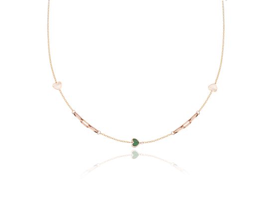 MOISS náhrdelník z růžového zlata SRDCE