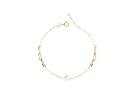 MOISS náramek ze žlutého zlata SRDCE