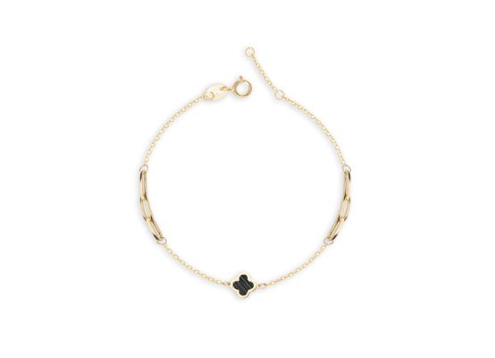 MOISS náramek ze žlutého zlata ONYX