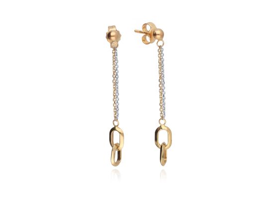 MOISS náušnice ze žlutého zlata BICOLOR