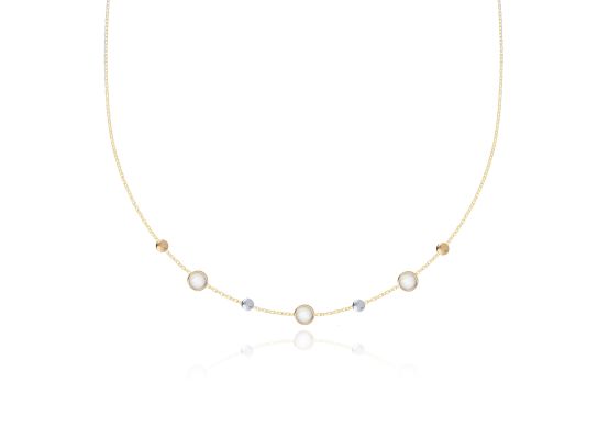 MOISS náhrdelník ze žlutého zlata BICOLOR