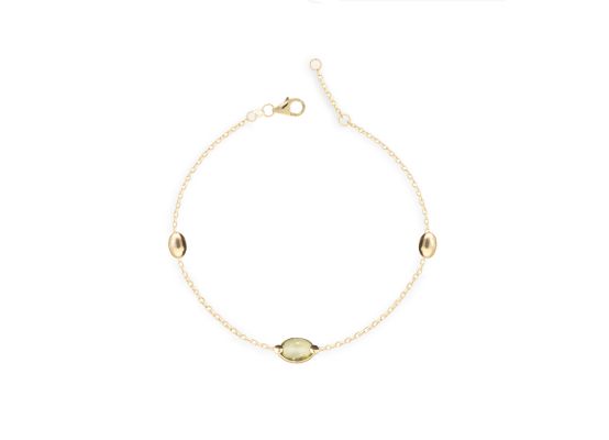 MOISS náramek ze žlutého zlata PERIDOT