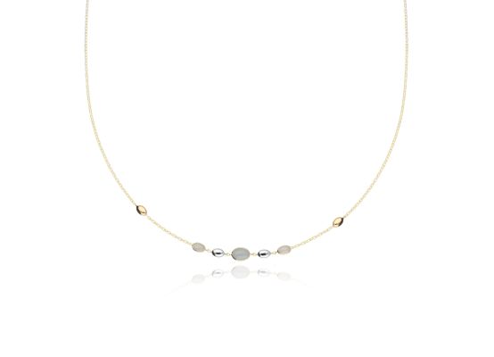 MOISS náhrdelník ze žlutého zlata AKVAMARÍN