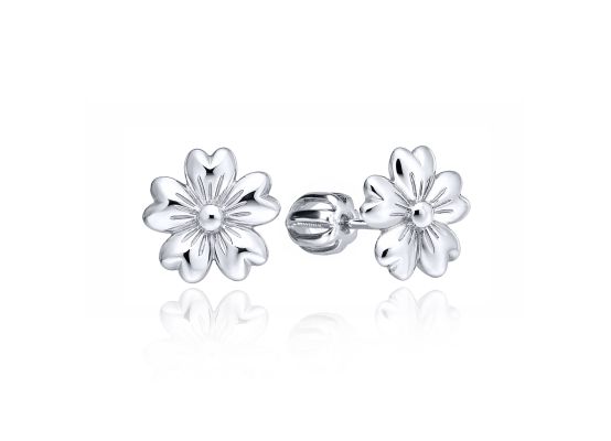MOISS stříbrné náušnice KVĚTINA