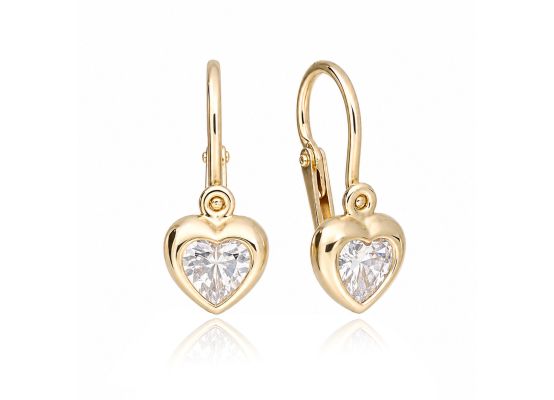 MOISS náušnice ze žlutého zlata SRDCE