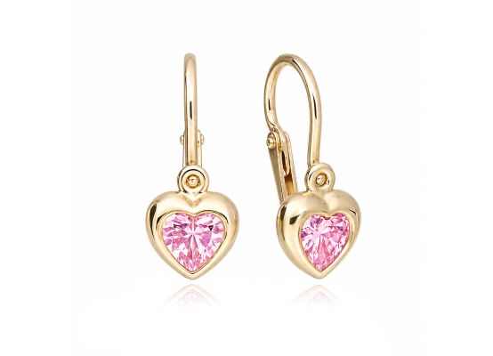 MOISS náušnice ze žlutého zlata SRDCE
