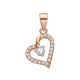 MOISS stříbrný přívěsek SRDCE ROSE