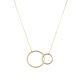 MOISS stříbrný náhrdelník KRUH GOLD