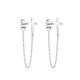 MOISS stříbrné náušnice KŘÍŽĚK