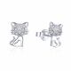 MOISS stříbrné náušnice KOČKA