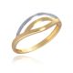 MOISS prsten ze žlutého zlata BICOLOR