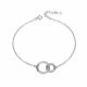 MOISS stříbrný náramek na nohu KRUHY