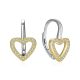 MOISS stříbrné náušnice SRDCE BICOLOR