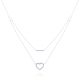 MOISS náhrdelník z bílého zlata SRDCE