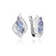 MOISS stříbrné náušnice AMETYST, TOPAZ
