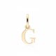 MOISS přívěsek ze žlutého zlata PÍSMENO G
