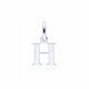 MOISS přívěsek z bílého zlata PÍSMENO H