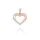 MOISS přívěsek z růžového zlata SRDCE