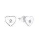 MOISS stříbrné náušnice SMALT SRDCE