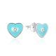 MOISS stříbrné náušnice SMALT SRDCE