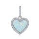 MOISS stříbrný přívěsek SRDCE OPÁL
