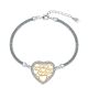 MOISS stříbrný náramek SRDCE BICOLOR