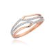 MOISS diamantový prsten z růžového zlata BICOLOR