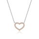 MOISS stříbrný náhrdelník SRDCE ROSE
