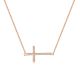 MOISS stříbrný náhrdelník KŘÍŽEK ROSE
