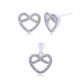 MOISS stříbrná sada SRDCE