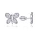 MOISS stříbrné náušnice MOTÝL