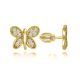 MOISS stříbrné náušnice MOTÝL GOLD