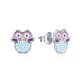 MOISS dětské stříbrné náušnice SMALT SOVA