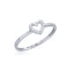 MOISS prsten z bílého zlata SRDCE