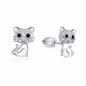 MOISS stříbrné náušnice KOČKA