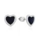 MOISS stříbrné náušnice SRDCE SMALT