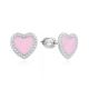 MOISS stříbrné náušnice SRDCE SMALT