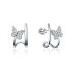 MOISS stříbrné náušnice MOTÝL