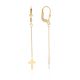 MOISS náušnice ze žlutého zlata KŘÍŽEK